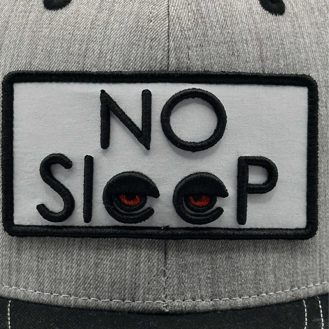 NO SleeP Trucker cap-White Gray